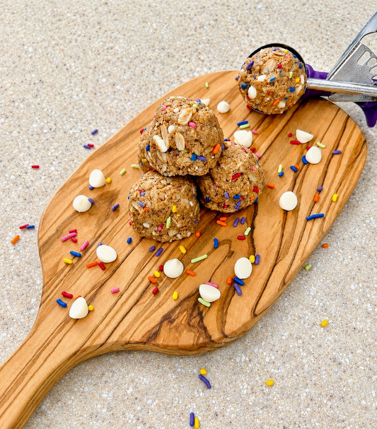 Birthday Cake Protein Balls